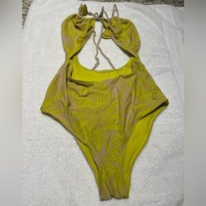 Tropical Print One-Piece Swimsuit